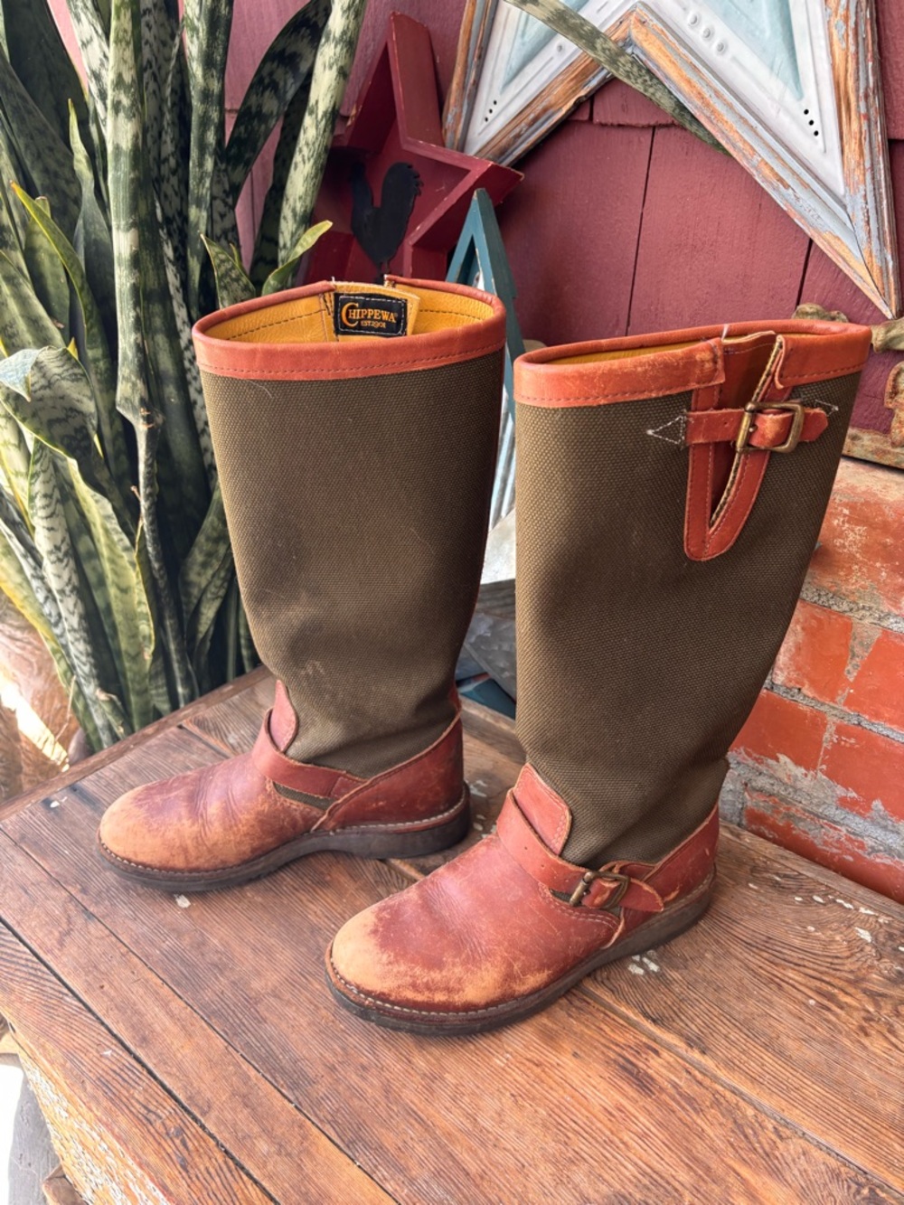 Chippewa Sunjo Snake Boots Womens Size 9 M Style L23913 Leather Vipercloth USA